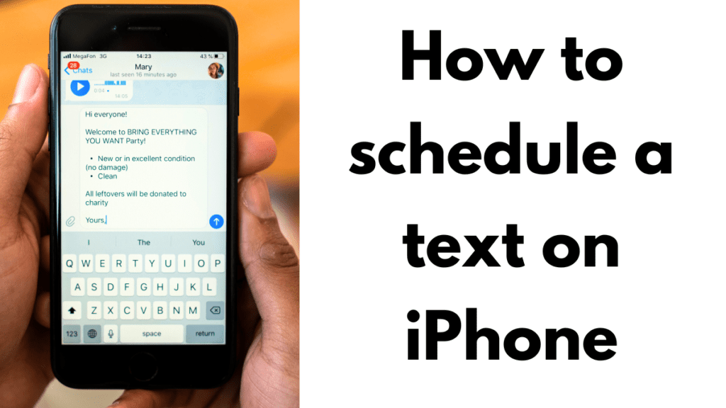 how to schedule a text on iphone