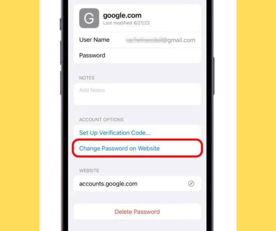 How to change email password on iPhone