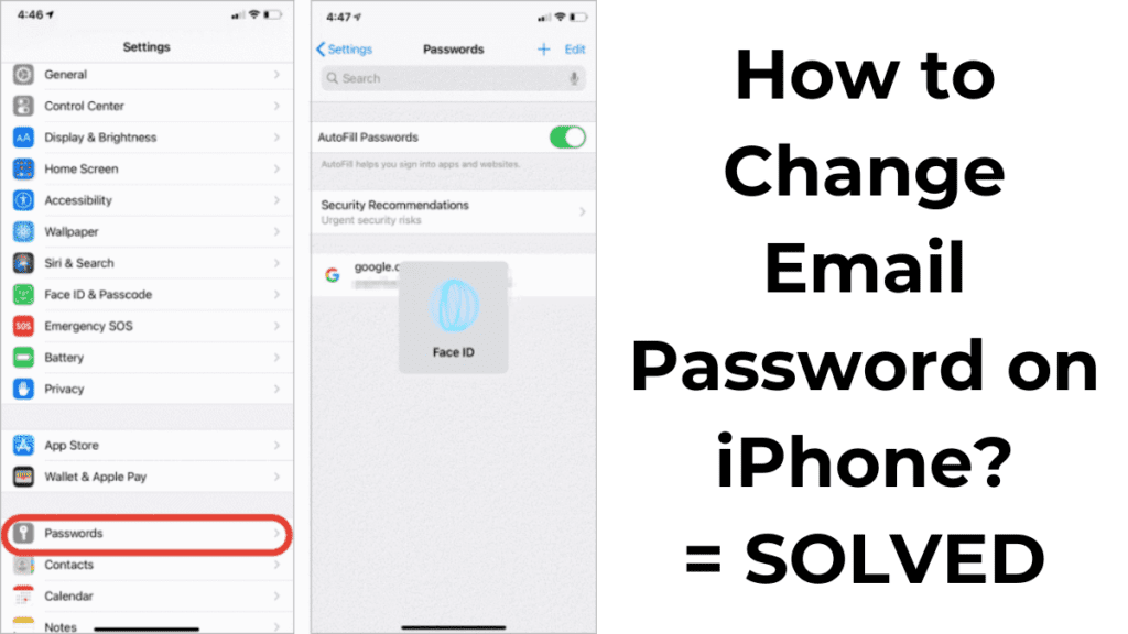 How to change email password on iPhone